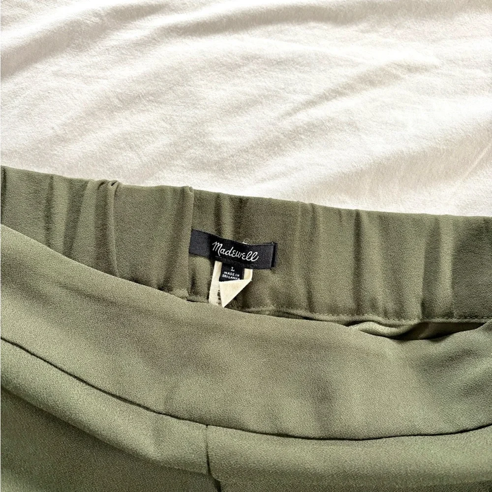 Madewell Huston Pull On Crop Pants size L in Kale - Picture 6 of 7